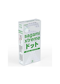 Bao cao su Sagami White box - Có gai - Hộp 10 chiếc