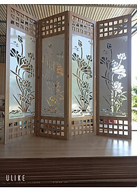 Bình phong vách ngăn tứ quý sen