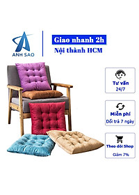 Đệm ngồi bệt vuông, đệm lót ghế văn phòng vải nhung cao cấp A – 40x40x6cm giao màu ngẫu nhiên