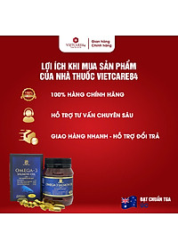 Viên uống Omega 3 dầu cá Hồi nhập khẩu chính hãng Úc OMEGA 3 SALMON OIL (180 viên) hỗ trợ giảm mỡ máu, giảm nguy cơ xơ vữa động mạch, cung cấp các chất dinh dưỡng cần thiết cho não bộ, tốt cho mắt