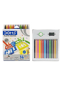 Hộp Bút Sáp Màu DOMS 14 Màu 7501