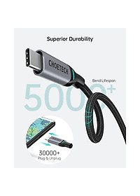 Cáp Sạc Choetech XCC-1002  Nhanh 100W Type C to Type C Dài 1.8M (Hàng chính hãng)