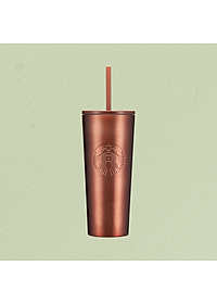 Ly Starbucks Cold Cup 16Oz (473ml) Stainless Steel Copper