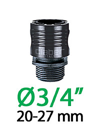 Đầu Nối Chuyển Đổi Khớp Nối Nhanh Ra Ren Ngoài 27mm Claber 91494