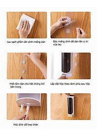 Hộp Đựng Túi Nilong KUNBE, Đựng Khăn Giấy, Túi Để Rác Dán Tường Tiện Dụng Tiết Kiệm Không Gian