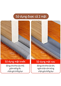 Combo 3 cặp thanh chắn khe cửa (ron chắn khe cửa) chống thoát hơi máy lạnh, máy điều hòa