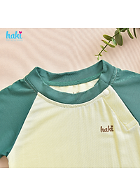 Bộ body chip cộc tay raglan vải tre cao cấp HAKI (4-12kg); body cho bé trai bé gái, body suit cho bé sơ sinh BB049