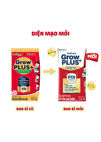 Thùng Sữa bột Pha Sẵn GrowPLUS+ Suy Dinh Dưỡng (Đỏ) - Tăng Cân, Tăng Chiều Cao (48 Hộp x 110ml) (Bao bì tùy lô hàng)