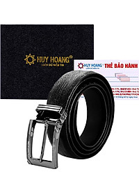 Thắt Lưng Nam Da Đà Điểu Đầu Kim Huy Hoàng HT4405 - Đen