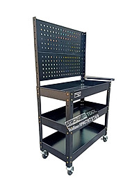 XE ĐẨY DỤNG CỤ 3 NGĂN CÓ TẤM TREO