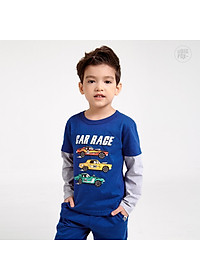 Áo bé trai thu đông BIGFOX - MISS MEOW, áo thun dài tay cho bé chất cotton phong cách Âu Mỹ hình in xe Ô tô 11 - 26 kg