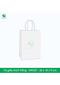 MTG2 MTG2T - 26x18x9 cm - Combo 200 túi giấy Kraft Nhật cao cấp