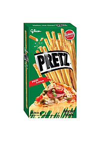 Bánh que nướng giòn 4 vị GLICO Pretz (Combo 5 hộp - 2 Khoai tây 1 BBQ Gà 1 Pizza 1 Bắp)
