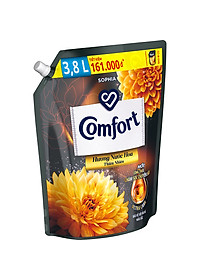 Combo 2 Nước Xả Vải Comfort Thơm Mát Gấp 10 Lần/Hương Nước Hoa 100 Giờ Lưu Hương - Hương Tinh Tế Túi 3.7L