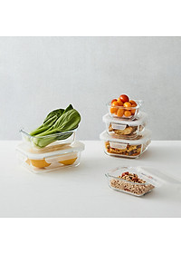 Hộp bảo quản thủy tinh LocknLock BLANC - Hộp vuông