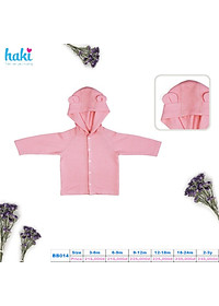 Áo khoác chần bông cho bé mũ tai gấu siêu dễ thương  (4-15kg) , hàng chính hãng HAKI BB014