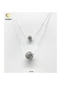 Dây chuyền bạc Ý 925 Huệ Ngân - Bồ công anh 2 tâng xinh xắn PP1205