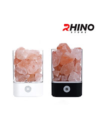 Đèn ngủ đá muối tự nhiên Rhino L901 thanh lọc không khí, 2 màu sắc - hàng chính hãng