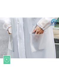 ÁO MƯA ĐƠN Áo Mưa Trong Suốt Dáng Dài Vành Rộng Có Khóa Kéo