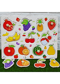 Bảng ghép hình núm gỗ cho bé đồ chơi nhiều chủ đề bảng núm gỗ phát triển trí tuệ