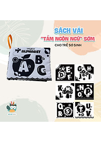 Sách vải Lalala baby kích thích thị giác cho bé sơ sinh 0 đến 12 tháng