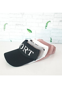 Mũ thể thao sport nửa đầu - Mũ lưỡi trai nửa đầu phong cách thời trang Aloha style-Nón Kết nửa đầu Nữ  Spor - Đen