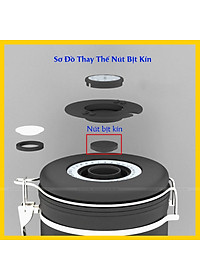 Hũ đựng cà phê có van 1 chiều kèm muỗng đong | Điều chỉnh được ngày tháng trên nắp