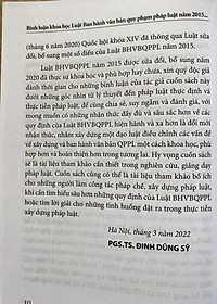 Bình luận khoa học Luật Ban hành văn bản quy phạm pháp luật năm 2015 (được sửa đổi, bổ sung năm 2020) - Lý thuyết, thực định và thực tiễn