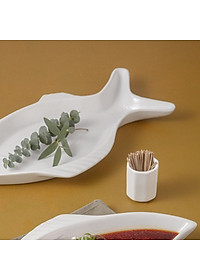 Đĩa cá hai vây sứ cao cấp Long Phương - Đĩa đựng đồ ăn hình cá