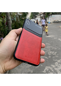 Ốp lưng da kính cao cấp dành cho iPhone X / iPhone XS - Màu đỏ - Hàng nhập khẩu - DELICATE