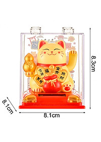 Mèo Thần Tài Ôm Hũ Vàng, Túi Vàng Vẫy Tay Dùng Pin Năng Lượng Mặt Trời - HENRYSA