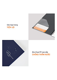Sổ tay A5 bìa nhựa gáy lò xo 140 trang thương hiệu AO