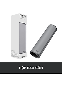 Bàn di chuột cỡ lớn Logitech Desk Mat - Đế cao su chống trượt, lướt dễ dàng, bề mặt chống đổ tràn, bền bỉ, nhỏ gọn - Hàng chính hãng
