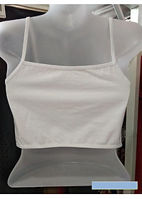 Combo 2 áo lá học sinh vải cotton không mút cổ ngang