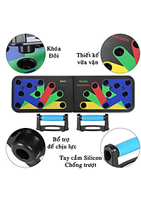 Dụng Cụ Hít Đất Cao Cấp Cải Tiến 22 Trong 1 - Nhiều Bài Tập Hơn Kèm Miếng Chống Trượt - Có Thể Tháo Rời Cất Gọn - Dụng Cụ Chống Đẩy 22in1 (20 lỗ) Chính Hãng dododios