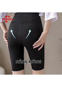 Quần Legging Lửng Siêu Co Giãn Thoáng Mát Nâng Mông Siêu Hót Siêu Đẹp Ngố Nữ Cạp Cao Vải Cotton Cao Cấp