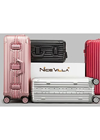 Vali Nhôm Nguyên Khối Khóa Sập NiceVilla 20inch-24inch-29inch