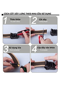 Dây Lưng Vải Nam U689 US ARMY Phong Cách Lính, Mặt Khóa Hợp Kim Thép Không Ghỉ Sáng Bóng-HÀNG CHÍNH HÃNG