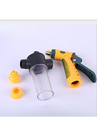 Vòi nước vòi phun nước rửa xe tưới cây tăng áp thông minh đầu đồng + bộ dây bơm nước dãn nở 15m cao cấp TLG 206716 (xám)