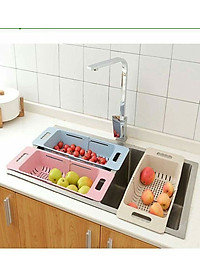Rổ nhựa gác bồn rửa chén rút gọn