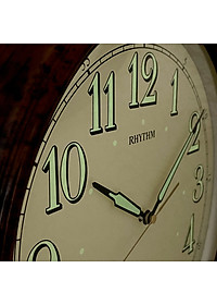 Đồng hồ treo tường Nhật Bản Rhythm CMG713NR06, Kt 36.0 x 5.6cm, 920g, Vỏ nhựa. Dùng Pin.