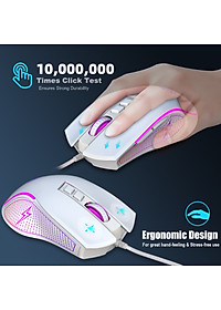Chuột LED RGB 3600 DPI Gaming Mouse HXSJ X100 - hàng nhập khẩu