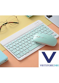 Bàn Phím Và Chuột Bluetooth Mini Siêu Mỏng GOIIOG 030 dùng cho ipad, điện thoại có đa dạng màu sắc cá tính VT (Giao Ngẫu Nhiên) - Hàng chính hãng