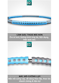 Vòng Lắc Eo Giảm Mỡ Bụng Ống Thép Bọc Mút Xốp - Tùy Chỉnh Độ Nặng - Chính Hãng miDoctor