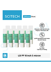 Combo 10 lõi lọc nước số 1 PP 10 inch 5 micron dùng trong máy lọc nước Nano/UF/RO, bộ lọc thô - Hàng chính hãng