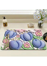 Thảm Lau Chân, COMBO 2 CHIẾC, Thảm Chùi Chân 3D Hoạ Tiết Siêu Đẹp, Thấm Nước Tốt, Đế Chống Trượt