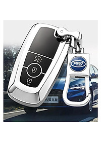 Móc khóa kèm ốp bảo vệ chìa khóa xe Ford Everest, Ranger XLS, Ford Ranger Wildtrak nhựa mềm TPU tráng gương sáng bóng