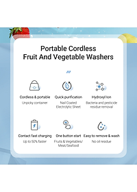 Xiaomi Thiết Bị Làm Sạch Trái Cây Và Rau Củ Quả hormone Giảm Vi Khuẩn Cho Nhà Bếp Hàng nhập khẩu