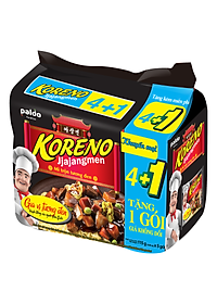 Thùng 6 Lốc Mì Trộn Tương Đen Koreno Jjajangmen (5 gói/lốc)
