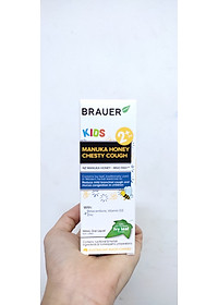 Siro giảm ho cho bé từ 2 tuổi Brauer Kids Manuka Honey Chesty Cough giảm ho khan, ho có đờm - QuaTangMe Extaste